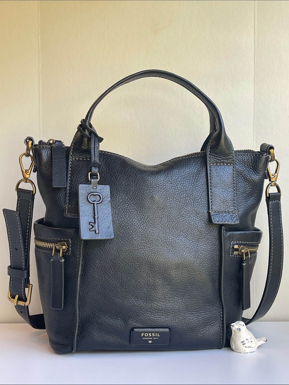 Fossil Emerson Genuine Leather Satchel Crossbody Bag